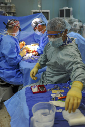 surgery in process