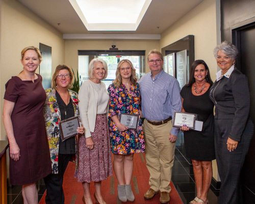 Award winners pictured with leadership