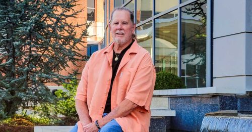 john judge posing outside of Peeples Cancer Institute