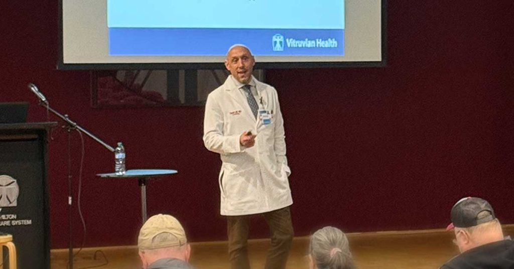 dr liff teaches at the take it to heart seminar at hamilton medical center