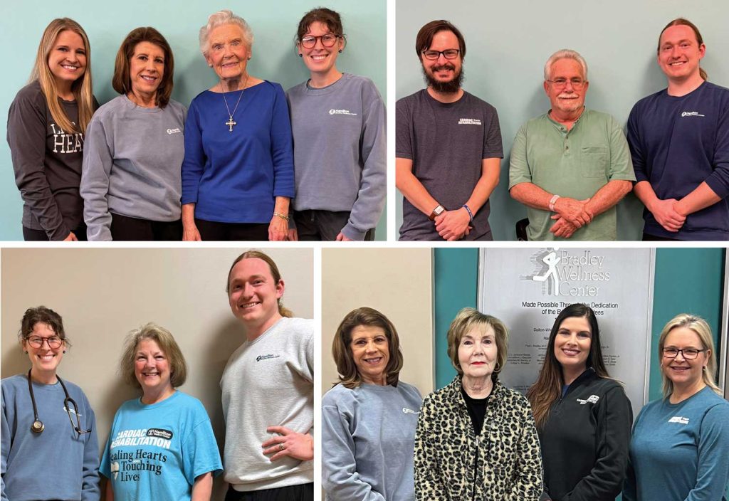 group photos of patients and staff