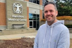 Chuck Staubs, a 45-year-old father of three from Ringgold, shares his colon cancer survivor story to raise awareness during Colorectal Cancer Awareness Month