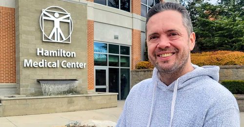 Chuck Staubs, a 45-year-old father of three from Ringgold, shares his colon cancer survivor story to raise awareness during Colorectal Cancer Awareness Month