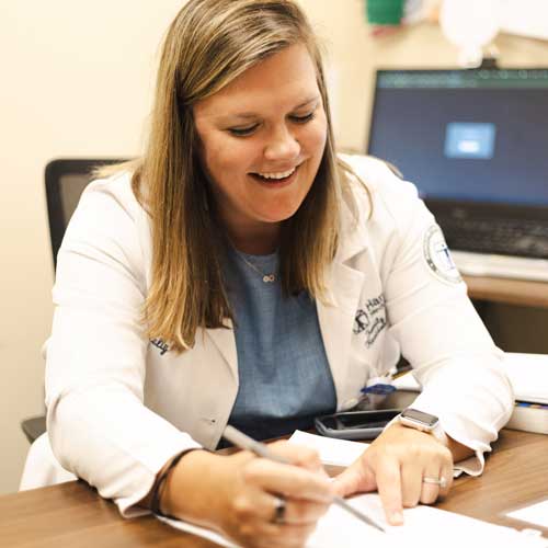 physician at desk