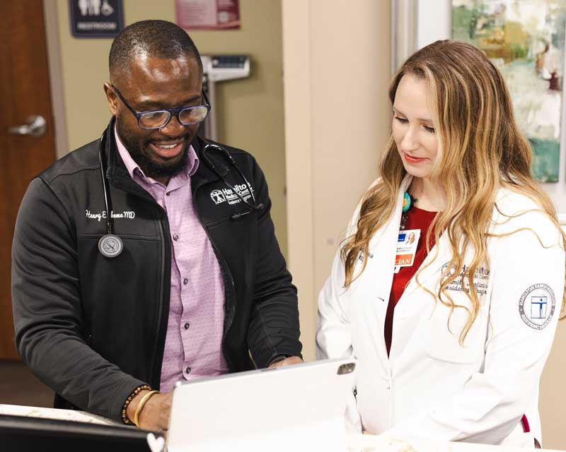 resident physician with attending