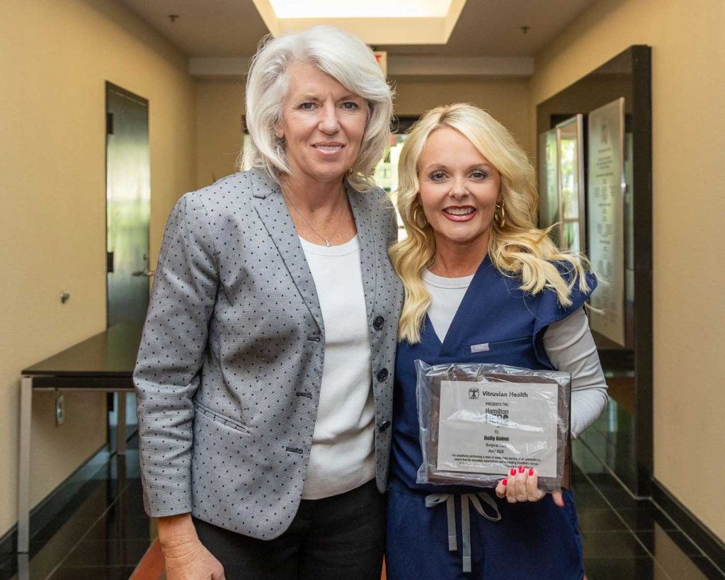 award winner, holly with ceo Sandy