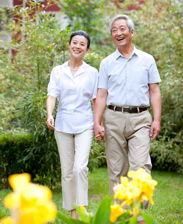 couple in garden